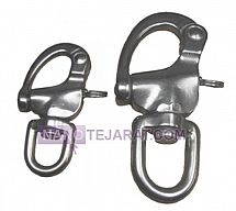 Stainless Steel Snap Shackles with Wide Swivel Eye